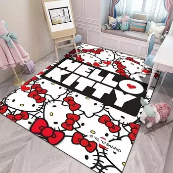 MINISO Черный ковер с принтом Hello Kitty