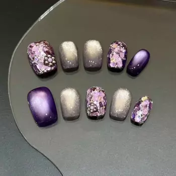 MINISO Красочные кошачьи глаза накладные ногти