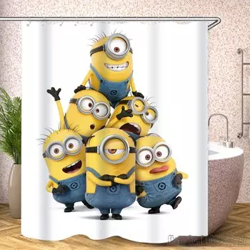 MINISO M-Minions мультяшная занавеска для душа