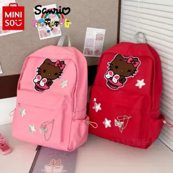 MINISO, новинка 2024, женский рюкзак, модная Высококачественная женская сумка для хранения, мультяшный вместительный Повседневный студенческий рюкзак