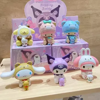 Miniso Sanrio Hug Little Buddy Series, экшн-фигурка коричного цвета, мультяшная кукла, коллекционная игрушка, подарок-сюрприз