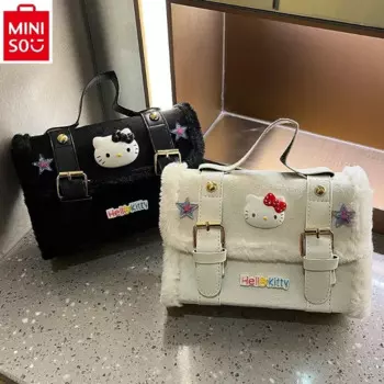 MINISO Sanrio мультфильм Hello Kitty милая сумка через плечо детский сменный силиконовый рюкзак на плечо