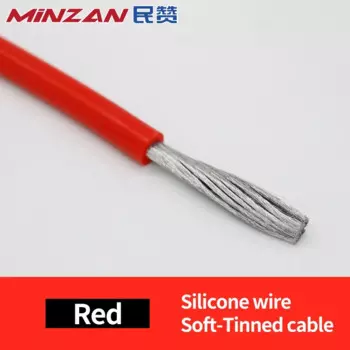 MiNZAN UL3135 красный черный жаростойкий силиконовый провод 13-1 AWG