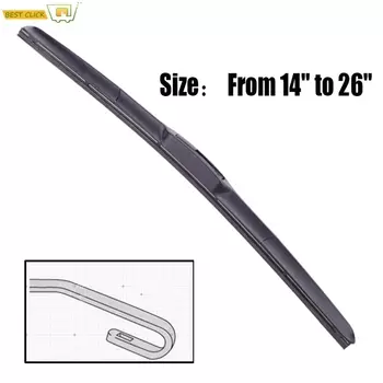 Misima 14 "16" 17 "18" 19 "20" 21 "22" 24 "26" гибридная 3-секционная щетка стеклоочистителя переднего стекла для U-образного рычага U-образного типа