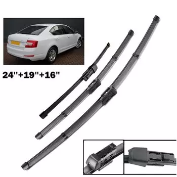 Misima 24 "19 "16" щетки стеклоочистителя лобового стекла для Skoda Octavia 5E 2013-2017 передняя и задняя щетка стеклоочистителя 2014 2015 2016