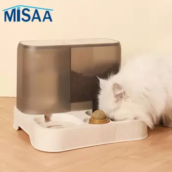 Миска для кошек 2 в 1, влагостойкая кормушка для домашних животных, большая емкость