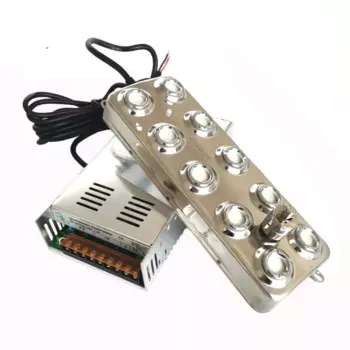 Мл, нержавеющая сталь, водонепроницаемый промышленный ультразвуковой распылитель, увлажнитель воздуха, 10 головок, ультразвуковой распылитель