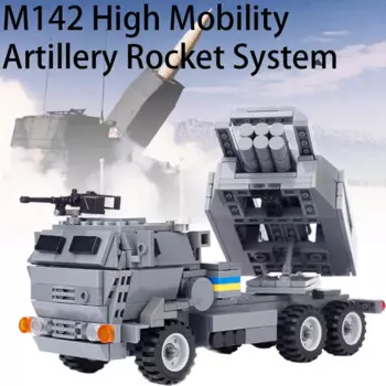 Mliatry Танк армия США колесный пусковой автомобиль HIMARS строительные блоки M142 Высокая мобильность артиллерия ракета мини модель автомобиля кирпич игрушки