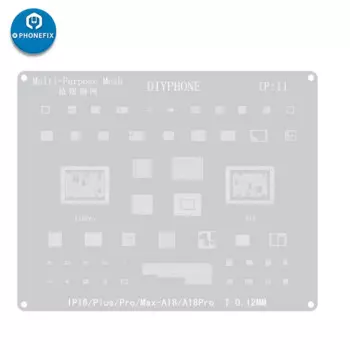 Многоцелевой трафарет BGA DIYPHONE для iPhone 8 X 11 12 13 14 15 16 серии Baseband CPU Nand NFC WIFI Инструмент для ремонта телефона 11 шт.