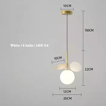Многоцветная подвесная люстра Zhiwudeng G9