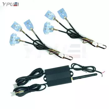 Многоцветная светодиодная фара RGBW, печатная плата, окружающее освещение DRL для Dodge Charger 2015 года, приложение для дистанционного управления смартфоном