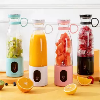 Многофункциональная электрическая соковыжималка 500 мл, бытовая портативная маленькая соковыжималка, ручная мини-соковыжималка с зарядкой