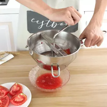 Многофункциональная мельница для картофеля из нержавеющей стали с 3 фрезерными дисками, прочная ручная мельница для продуктов, кухонные аксессуары