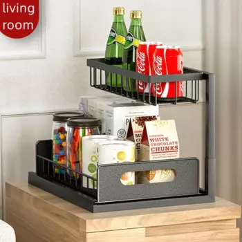 Многофункциональная полка для хранения на кухне, кухонные полки, ложка для ножей, органайзер для специй, выдвижная корзина, кабина для ванной