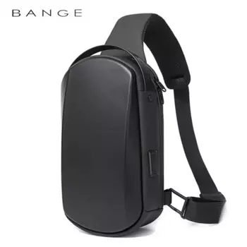 Многофункциональная сумка через плечо BANGE С USB, Мужская водонепроницаемая дорожная сумка-слинг через плечо из ТПУ, нагрудная сумка-мессенджер