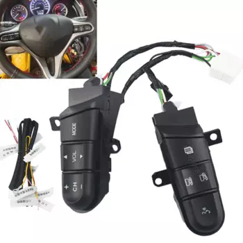Многофункциональные кнопки на руль для Honda Civic 2006-2011, переключатель управления громкостью аудио и музыкой, зеленая подсветка с Bluetooth