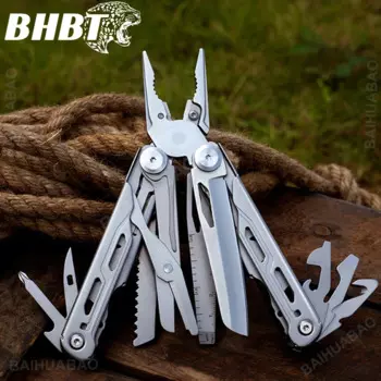 Многофункциональные плоскогубцы BHBT 17 в 1, складной многофункциональный комбинированный инструмент, портативные ножницы, пила, лезвие для повседневного использования, Уличное оборудование