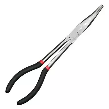 Многофункциональные рыболовные плоскогубцы, изогнутые, с длинной ручкой, захват из углеродистой стали, зажимы с прямым/изогнутым наконечником, рыболовные плоскогубцы, инструменты