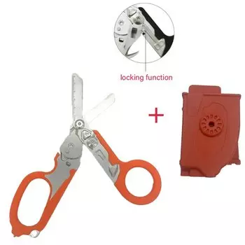 Многофункциональные складные тактические ножницы из нержавеющей стали, медицинские ножницы для травм, спасательные ножницы для кемпинга на открытом воздухе