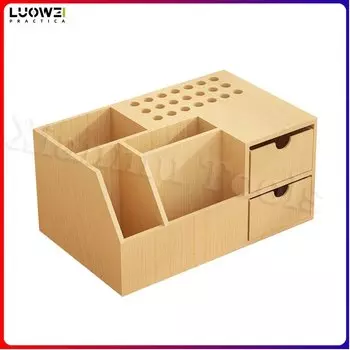 Многофункциональный деревянный ящик для хранения LUOWEI, вместительная Мобильная сервисная отвертка/пинцет, Ремонтный инструмент, полка для хранения