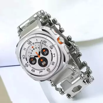 Многофункциональный металлический ремешок для Samsung Galaxy Watch Ultra 47 мм, браслет из нержавеющей стали для занятий спортом на открытом воздухе Galaxy Watch Ultra