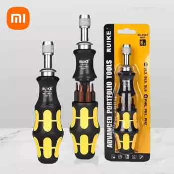 Многофункциональный Набор отверток Xiaomi с храповым механизмом, телескопическая портативная прочная Магнитная отвертка 6 в 1 со скрытой головкой для хранения дрели