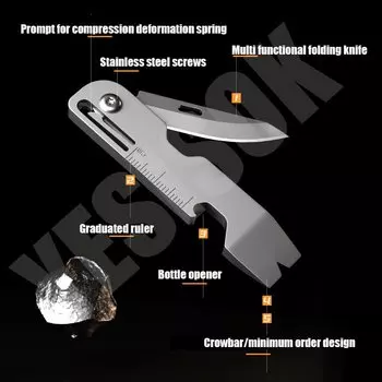 Многофункциональный нож YESISOK из титанового сплава