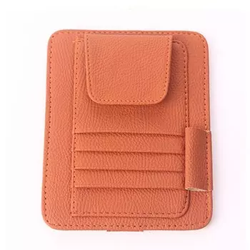 Многофункциональный органайзер для автомобильного козырька из искусственной кожи, солнцезащитные очки, билеты, держатель для хранения карт, аксессуар для солнцезащитного козырька