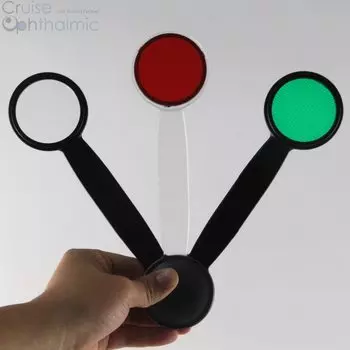 Многофункциональный полупрозрачный/черный окклюдер со сменным креплением Red Maddox | Отправка из Польши для практики низкого зрения