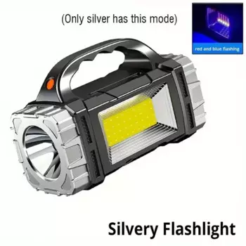Многофункциональный Светодиодный Фонарик, 7 Режимов, Перезаряжаемый солнечный/USB, Водонепроницаемый, Для Кемпинга