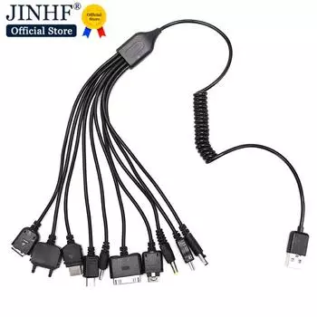 Многоконтактный кабель для зарядки, USB-адаптер, кабель для передачи данных, многофункциональный USB-кабель 10 в 1, универсальный