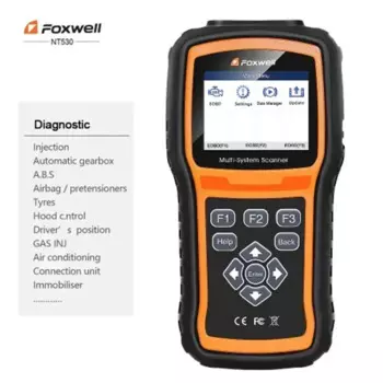 FOXWELL NT530 Plus с Wi-Fi профессиональным автомобильным сканером OBD2 с функцией сброса 35+ подушками безопасности, ABS, масло, EPB, диагностические инструменты сброса