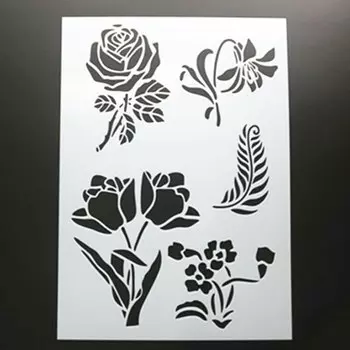 Многослойные трафареты для стен Rose I-72-6-1