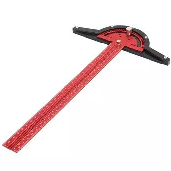 Многоугольный фрикционер, 300 мм, Т-образный, для деревообработки, алюминиевый сплав, для черчения и маркировки линий, измерительные инструменты «сделай сам»