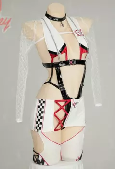 MOBBUNNY X посудомоечная машина 1910 гоночный Детский костюм Owari для косплея, комплект нижнего белья, женский комбинезон с юбкой и сетчатым верхом