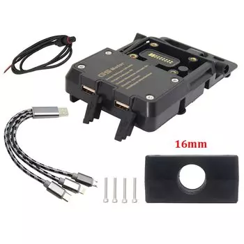 Мобильный телефон мотоцикл навигации кронштейн зарядка через USB держатель 12 мм 16 мм 22 мм для R1200GS F800GS ADV F700GS R1250GS CRF1000L