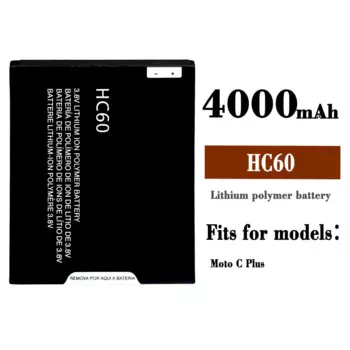 Мобильный телефон сменная батарея для Motorola Moto C Plus HC60 4000mAh, новые батареи большой емкости