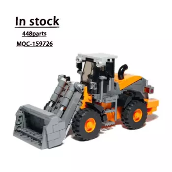 MOC-159726 миниатюрный строительный блок Doosan DL420-7 городской экскаватор модель MOC креативная игрушка Детский конструктор на день рождения