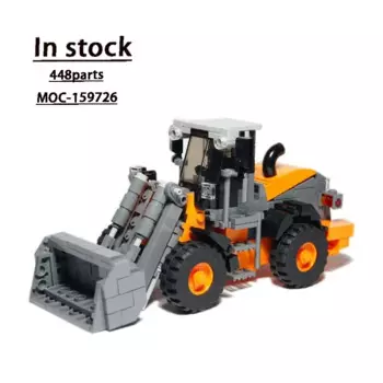 MOC-159726 миниатюрный строительный блок Doosan DL420-7 городской экскаватор модель MOC креативная игрушка Детский конструктор на день рождения
