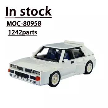 MOC-80958 Реплика Супер гоночный строительный блок 16 В Сборная модель гоночный трек 1242 детали • подарок на день рождения для взрослых и детей