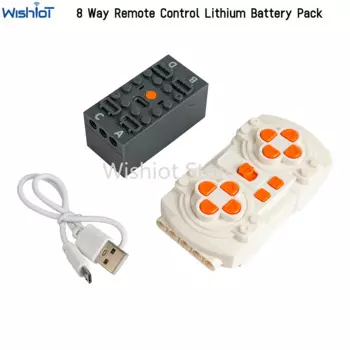 MOC 8-полосный пульт дистанционного управления, аккумуляторная батарейная коробка, управление через приложение, совместимое с функциями питания Legoeds, строительные блоки для автомобилей