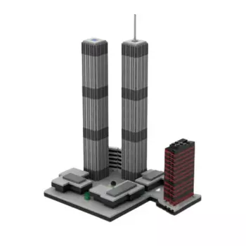 MOC быстрая доставка, мировая торговля, миниатюрная версия, сборная модель из частиц 1:2000, строительные блоки, развивающая игрушка, подарки для детей