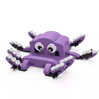 MOC милый мультяшный осьминог Многофункциональный кронштейн коробка для сокровищ коробка для хранения мобильный строительный блок игра для мозга детская игрушка Подарки
