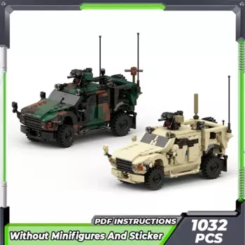 Moc строительные кирпичи, военная модель автомобиля, вооруженная машина, технология M-ATV, модульные блоки, подарки, игрушки для детей, наборы «сделай сам», сборка