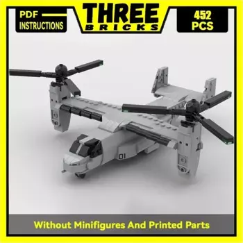 Moc строительные кирпичи военная модель масштаб 1:72 V-22 Osprey вертолет технология блоки подарки рождественские игрушки наборы «сделай сам» сборка