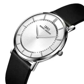 Мода Кожаные Часы Мужчины Классический Тонкий Водонепроницаемый Бизнес Кварцевые Наручные Часы Мальчик Оригинальный Бренд Роскошное Платье Наручные Часы Мужчины
