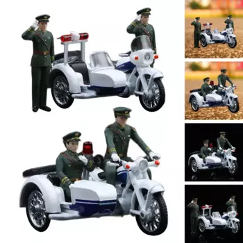 Модель 1/64 человек, модель, ландшафтный декор, реалистичная модель мотоцикла, модель сцены