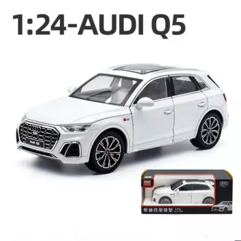 Модель автомобиля AUDI Q5 SUV 1:24 из сплава, литая и Игрушечная модель автомобиля из металла, высокий уровень имитации звука светильник, коллекционная игрушка для детей, подарок