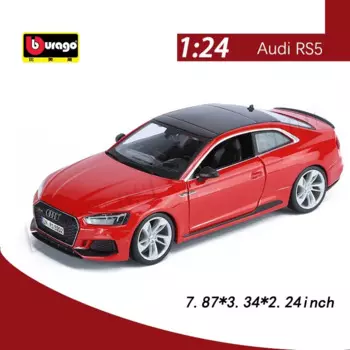 Модель автомобиля Audi RS5 Bburago 1:24 из сплава, игрушки, литой автомобиль, модель, украшение, миниатюрный автомобиль, коллекционный подарок, оптовая продажа