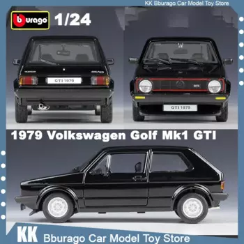 Модель автомобиля Bburago 1:24 1979 Volkswagen Golf Mk1 GTI из сплава, модель спортивного автомобиля под давлением, Классическая модель спортивного автомобиля, имитация детских подарков